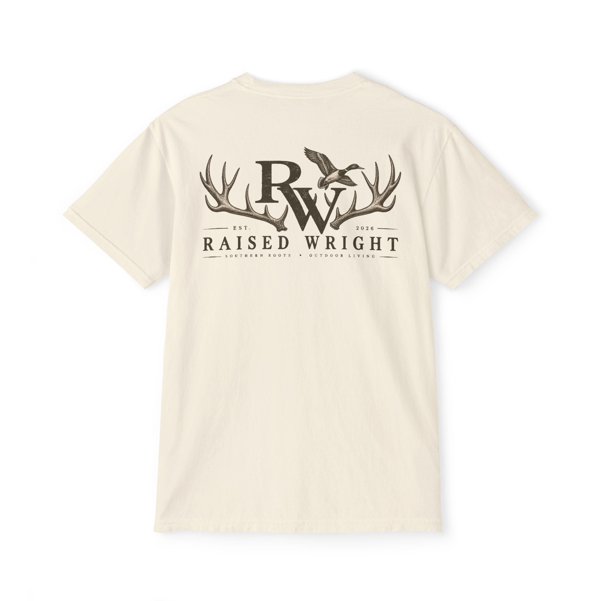 Raised Wright Antler Logo Pocket T-Shirt