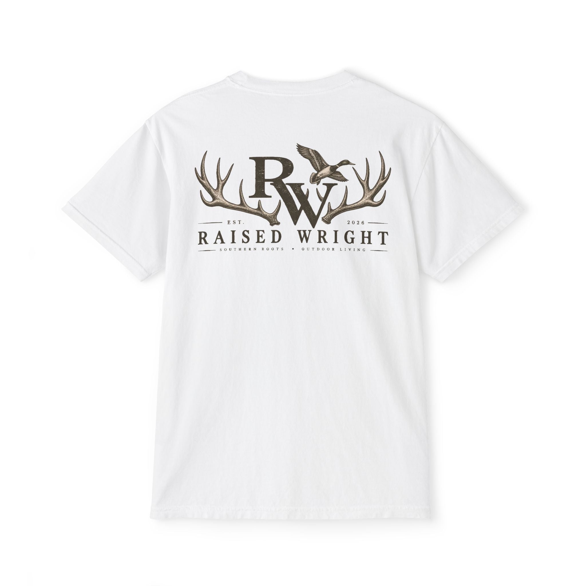 Raised Wright Antler Logo Pocket T-Shirt
