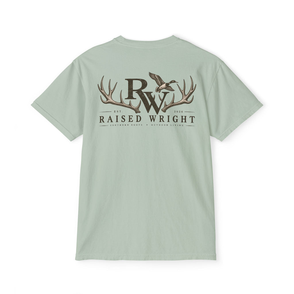 Raised Wright Antler Logo Pocket T-Shirt