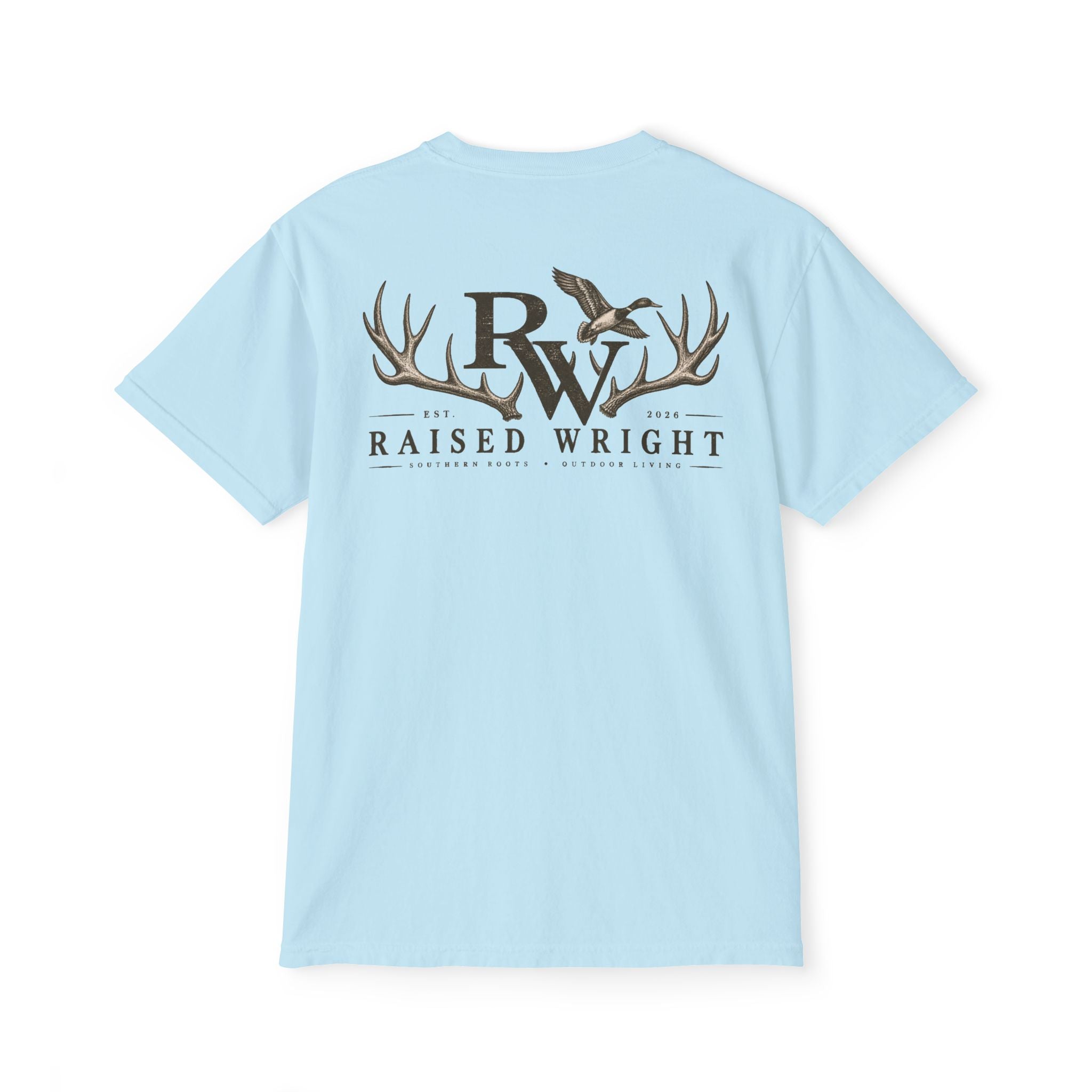 Raised Wright Antler Logo Pocket T-Shirt